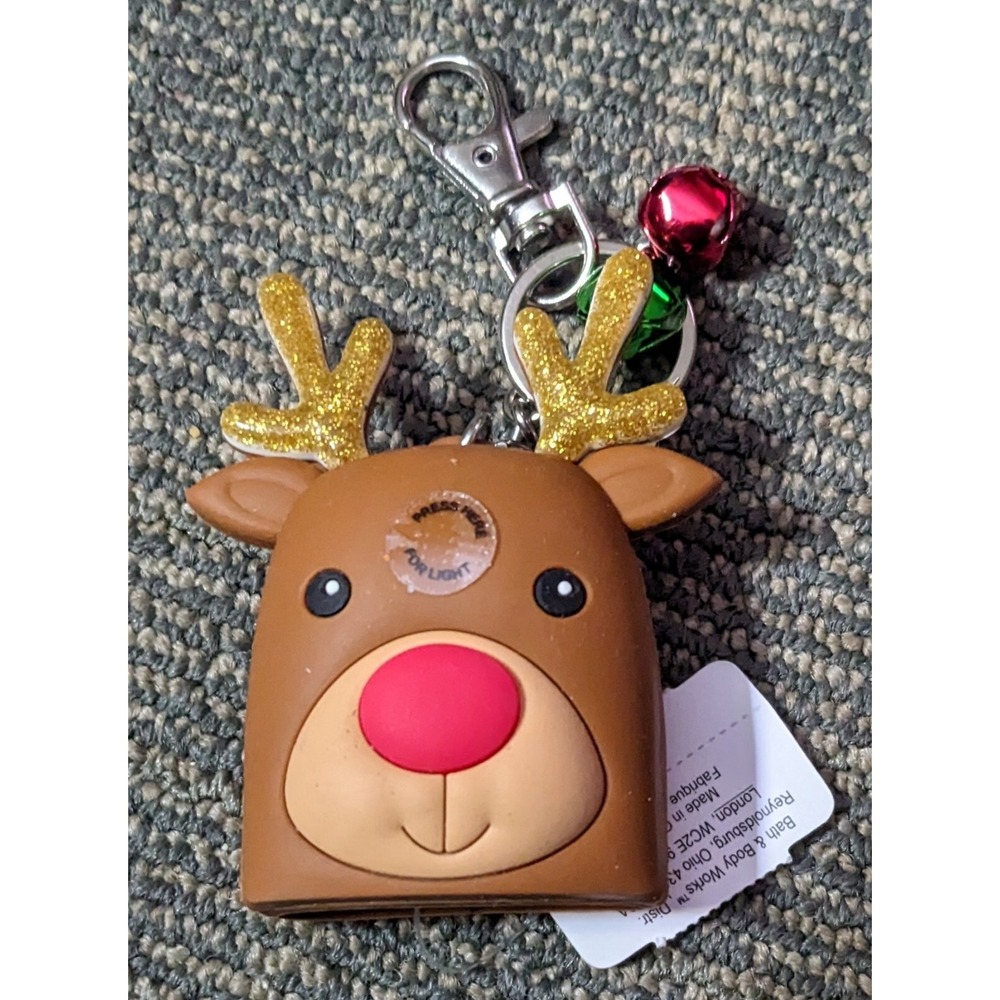 Reindeer Pocketbac Holder Light Up Bath Body Works Clip‎ Retired Sanitizer